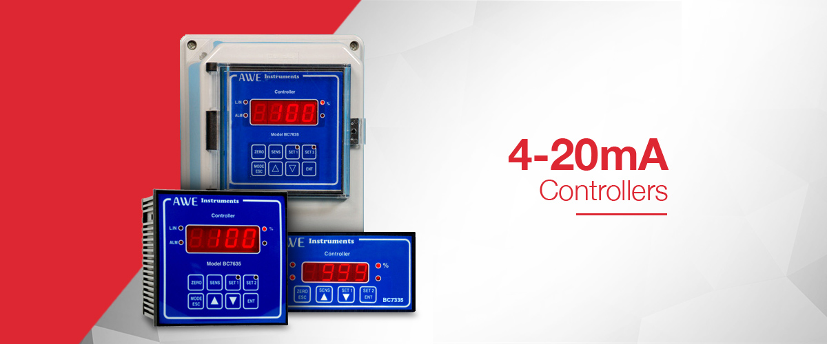 4-20mA controller which provides 2 x relays, alarm relay and 4-20mA isolation and retransmission all from a single incoming 4-20mA signal