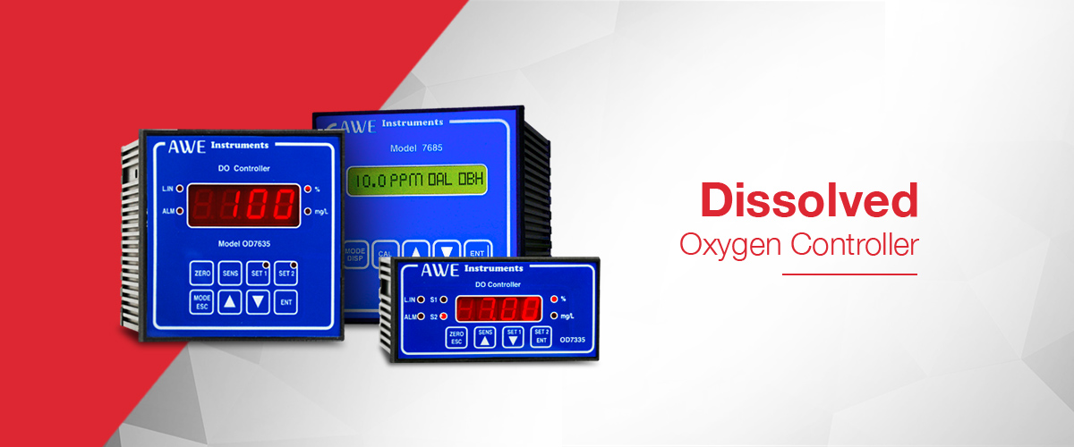 Dissolved Oxygen controller for the measurement of dissolved oxygen and with output relays to control processes based on the measured dissolved oxygen value